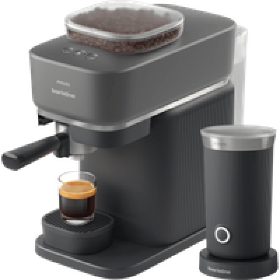 Philips Baristina BAR308/60 Zwart + Melkopschuimer Philips Baristina BAR308/60 Zwart + Melkopschuimer afbeelding