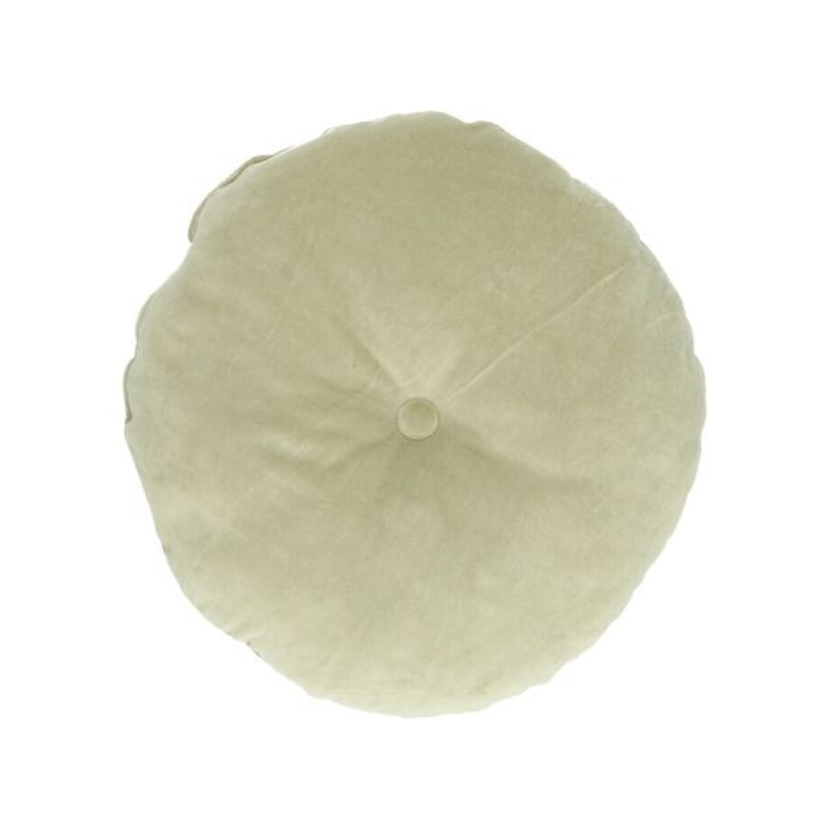 Velours kussen, bio-katoen, celadon, rond Velours kussen, bio-katoen, celadon, rond afbeelding 1