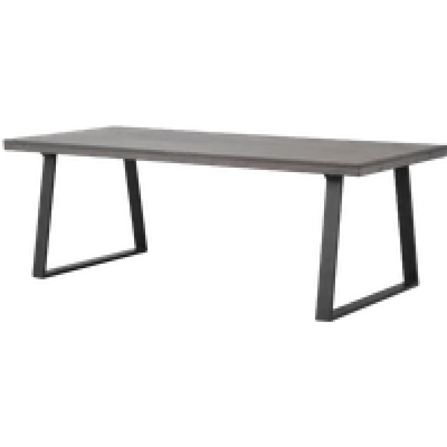 Brooklyn verlengbare eettafel donker eiken - zwart metalen onderstel - 220 x 95 cm afbeelding 1