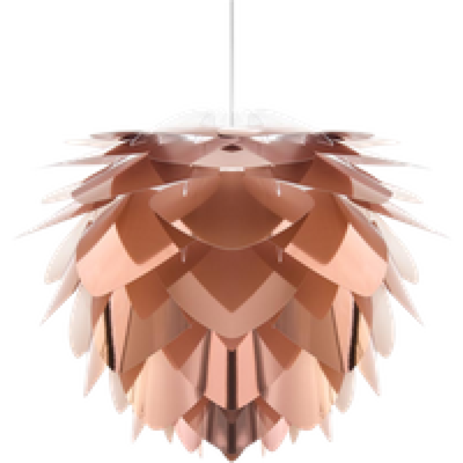 Silvia Mini hanglamp copper - met koordset wit - Ø 32 cm afbeelding 