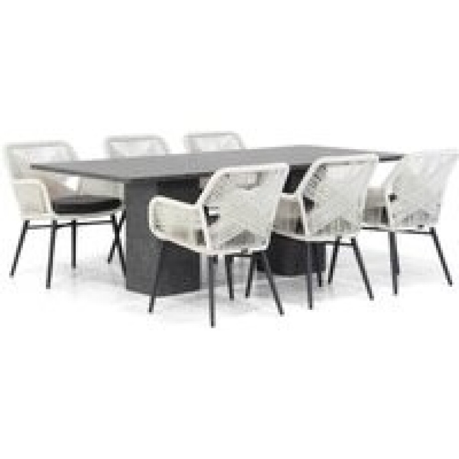 Lifestyle Advance/Graniet 220 cm dining tuinset 7-delig afbeelding 1