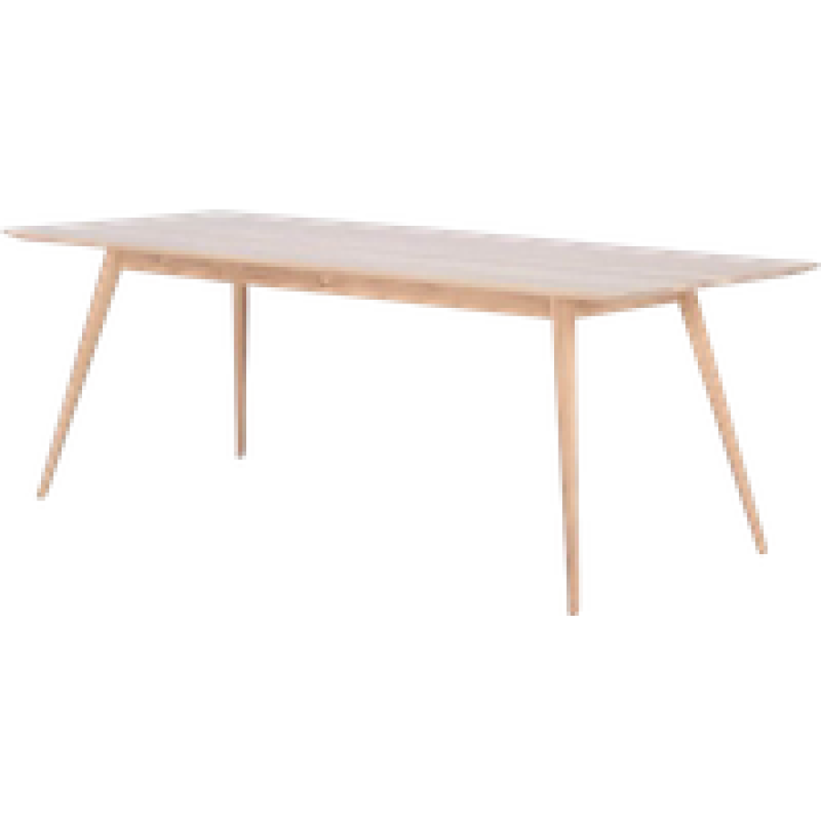 Stafa table houten eettafel whitewash - 220 x 90 cm afbeelding 1