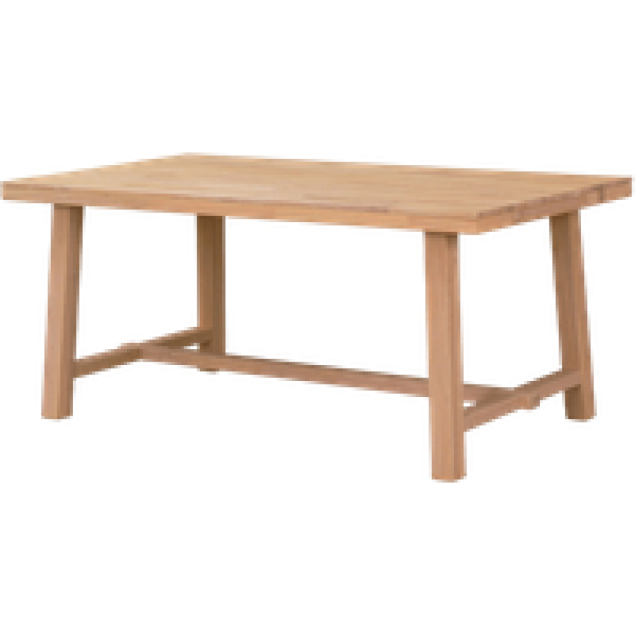 Brooklyn verlengbare houten eettafel naturel - 170 x 95 cm afbeelding 1