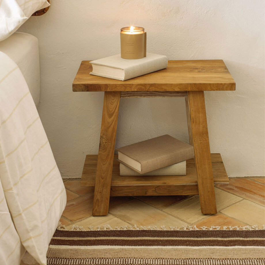 Kave Home Krukje 'Safara' Teakhout afbeelding 1