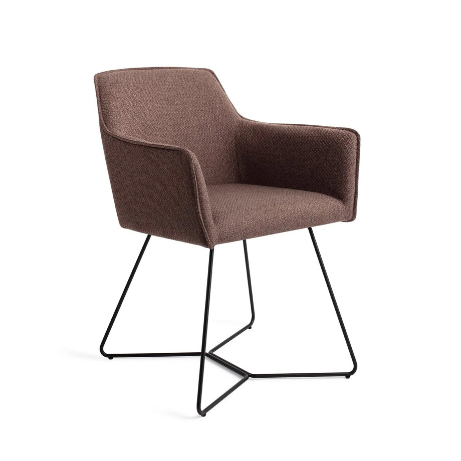 Jesper Home Eetkamerstoel 'Hofu' Beehive Black, kleur Potters Clay Jesper Home Eetkamerstoel 'Hofu' Beehive Black, kleur Potters Clay afbeelding 1