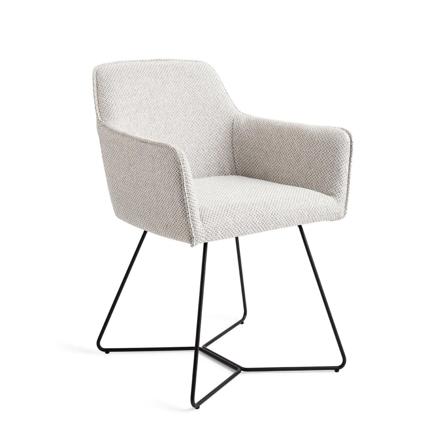 Jesper Home Eetkamerstoel 'Hofu' Beehive Black, kleur Checkers Charm Jesper Home Eetkamerstoel 'Hofu' Beehive Black, kleur Checkers Charm afbeelding 1