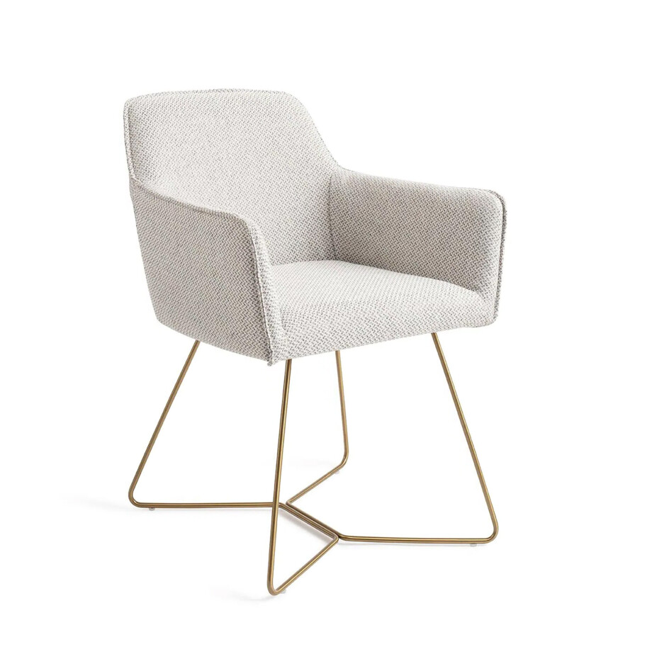 Jesper Home Eetkamerstoel 'Hofu' Beehive Gold, kleur Checkers Charm Jesper Home Eetkamerstoel 'Hofu' Beehive Gold, kleur Checkers Charm afbeelding 1