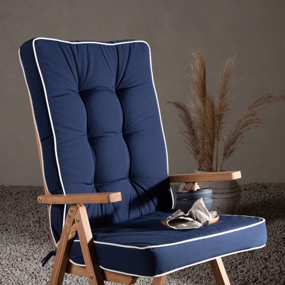 Nohr Zitkussen 'Shalie' t.b.v. Verstelbare Tuinstoel Amberia, kleur Blauw Nohr Zitkussen 'Shalie' t.b.v. Verstelbare Tuinstoel Amberia, kleur Blauw afbeelding 1