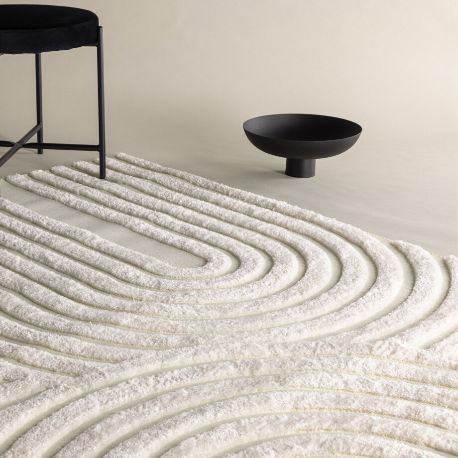 Nohr Vloerkleed 'Gustin' 160 x 230cm, kleur Wit afbeelding 1