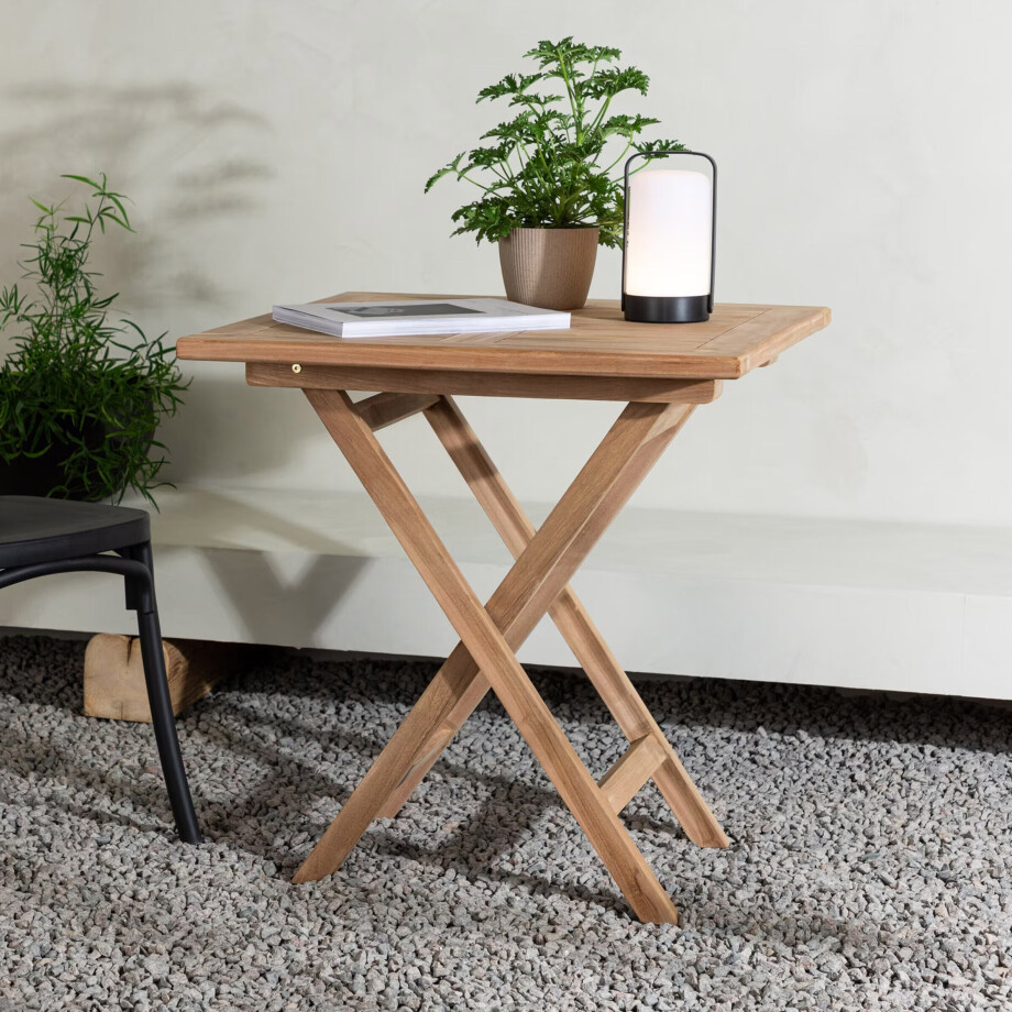 Nohr Inklapbare Bistrotafel 'Amberia' Teakhout, 70 x 70cm afbeelding 1
