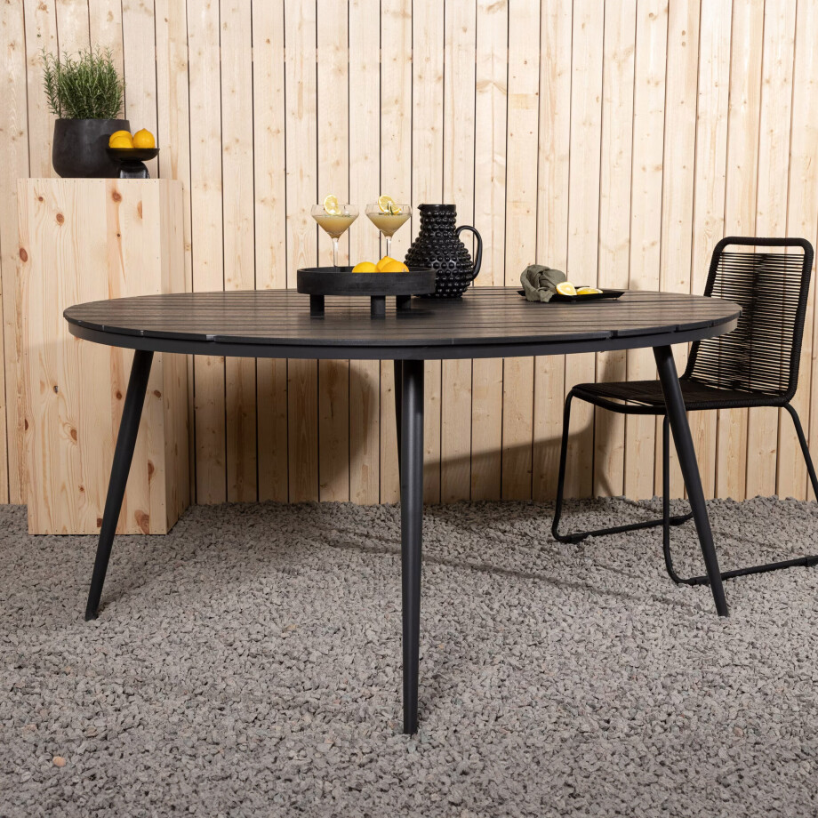 Nohr Ronde Tuintafel 'Erikka' 150cm, kleur Zwart Nohr Ronde Tuintafel 'Erikka' 150cm, kleur Zwart afbeelding 1
