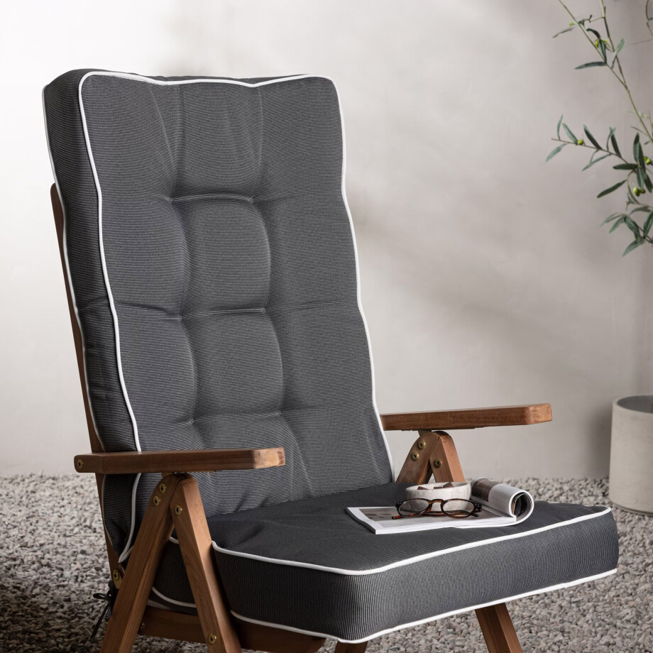 Nohr Zitkussen 'Shalie' t.b.v. Verstelbare Tuinstoel Amberia, kleur Grijs Nohr Zitkussen 'Shalie' t.b.v. Verstelbare Tuinstoel Amberia, kleur Grijs afbeelding 1