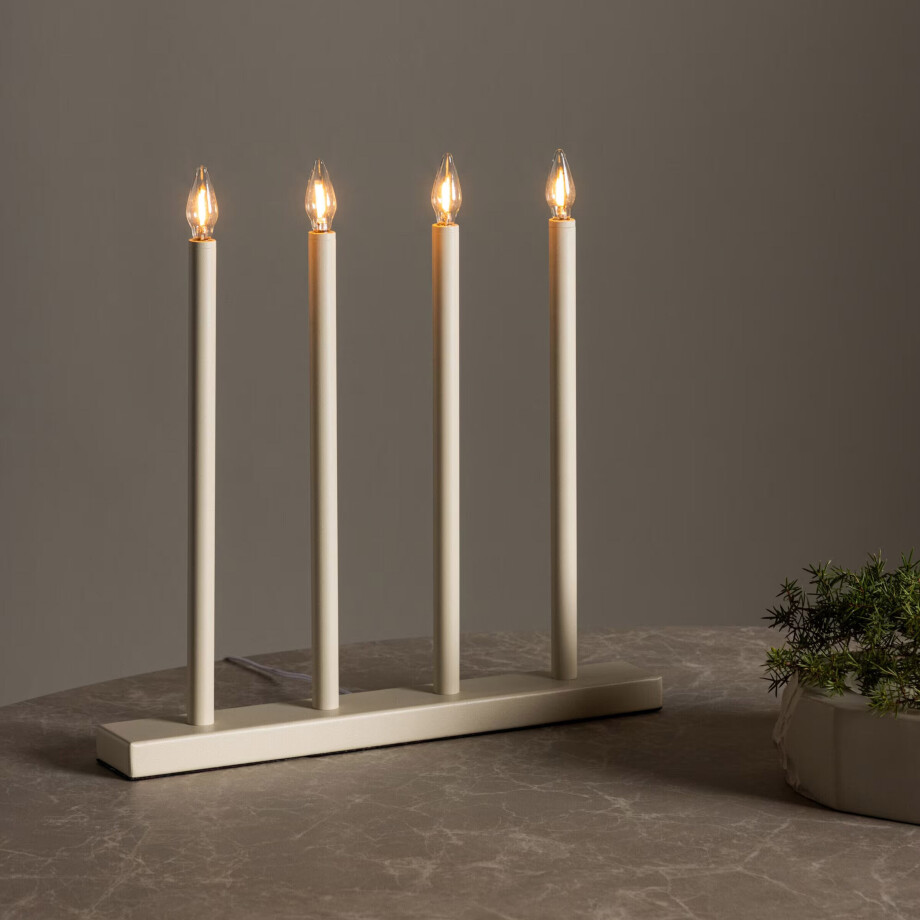 Nohr Kaarshouder/Tafellamp 'Satara' kleur Beige afbeelding 1