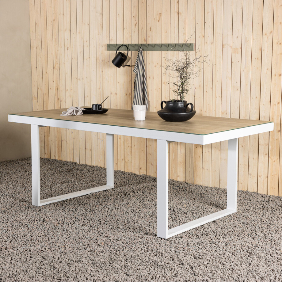 Nohr Tuintafel 'Mariano' 200 x 90cm, kleur Whitewash afbeelding 1
