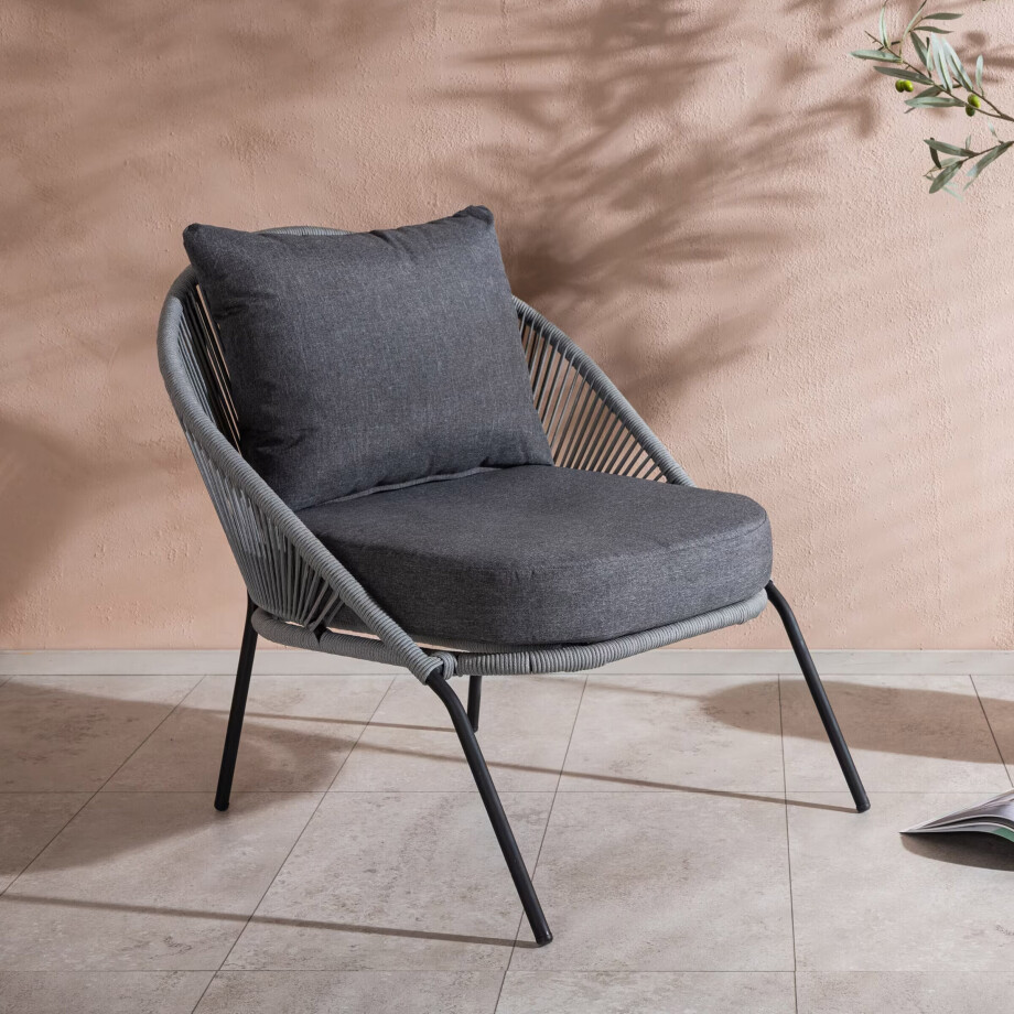Nohr Loungestoel 'Karlene' kleur Grijs afbeelding 1