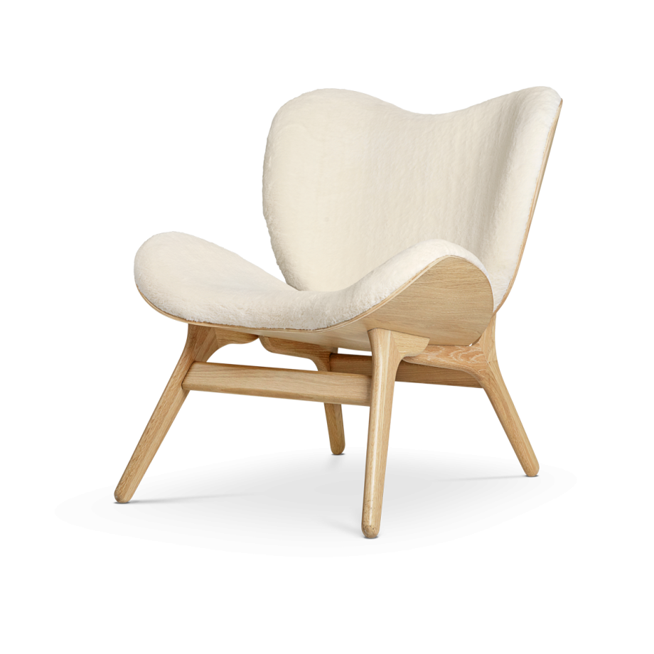 A Conversation Piece naturel houten fauteuil Teddy White afbeelding 