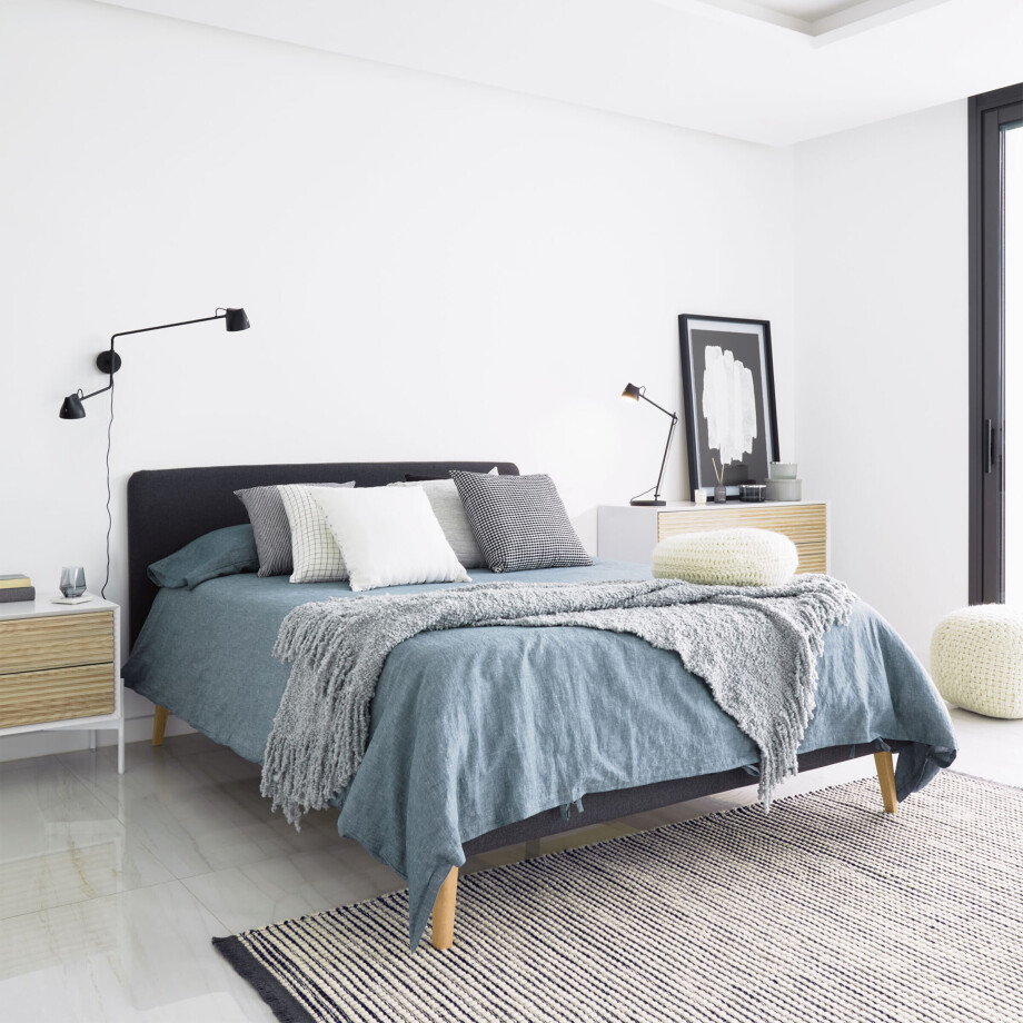 Kave Home Bed 'Dyla' 160 x 200cm, kleur Antraciet afbeelding 1