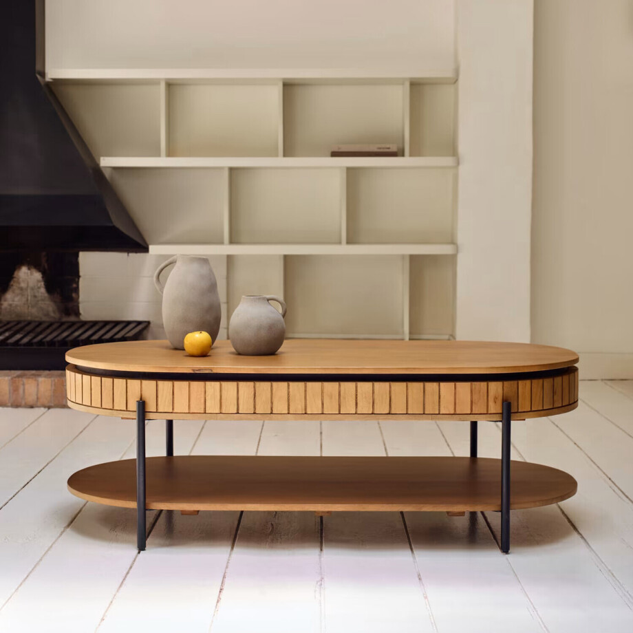 Kave Home Salontafel 'Licia' Mangohout, 135 x 65cm afbeelding 1