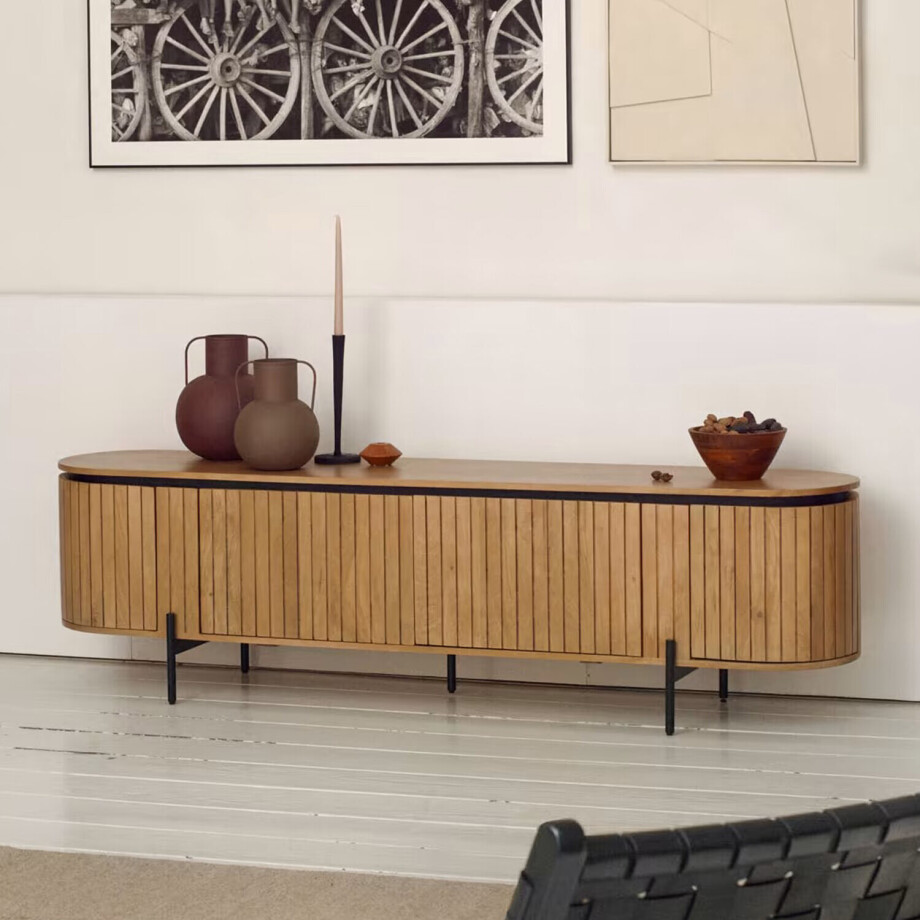Kave Home TV-meubel 'Licia' Mangohout, 200cm afbeelding 1