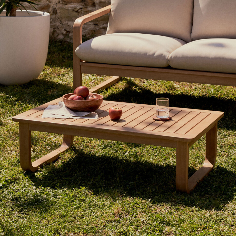 Kave Home Outdoor Salontafel 'Sacaleta' Eucalyptushout, 100 x 60cm afbeelding 1