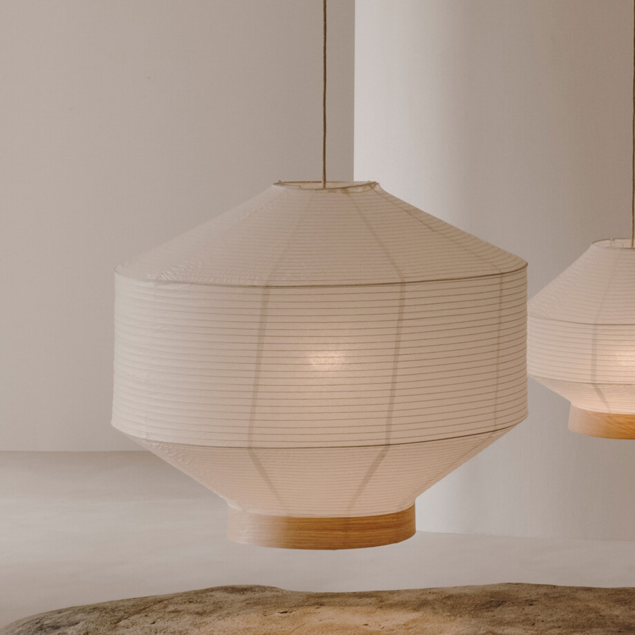 Kave Home Lampenkap 'Hila' Papier, Ø80cm afbeelding 1