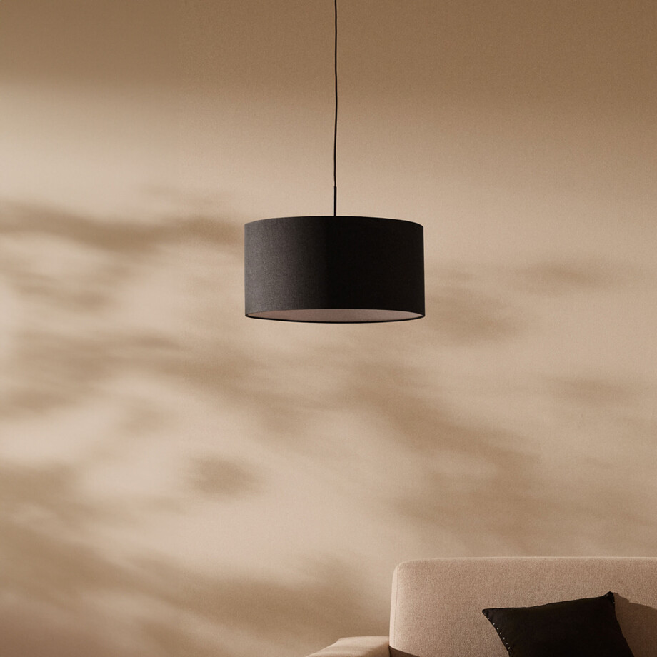 Kave Home Lampenkap 'Santana' Ø50cm, kleur Zwart Kave Home Lampenkap 'Santana' Ø50cm, kleur Zwart afbeelding 1