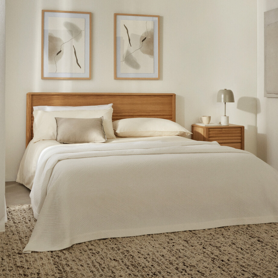 Kave Home Bed 'Lenon' Eikenhout, 180 x 200cm afbeelding 1