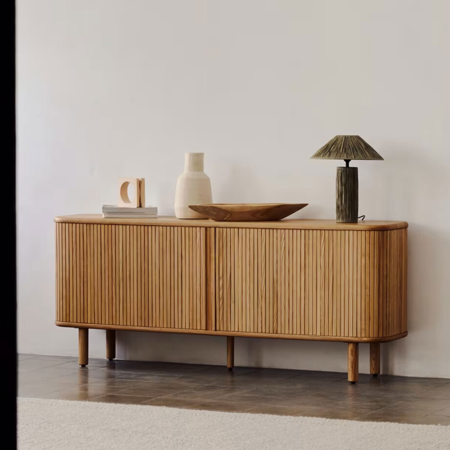 Kave Home Dressoir 'Mailen' Essenhout, 180cm, kleur Naturel afbeelding 1