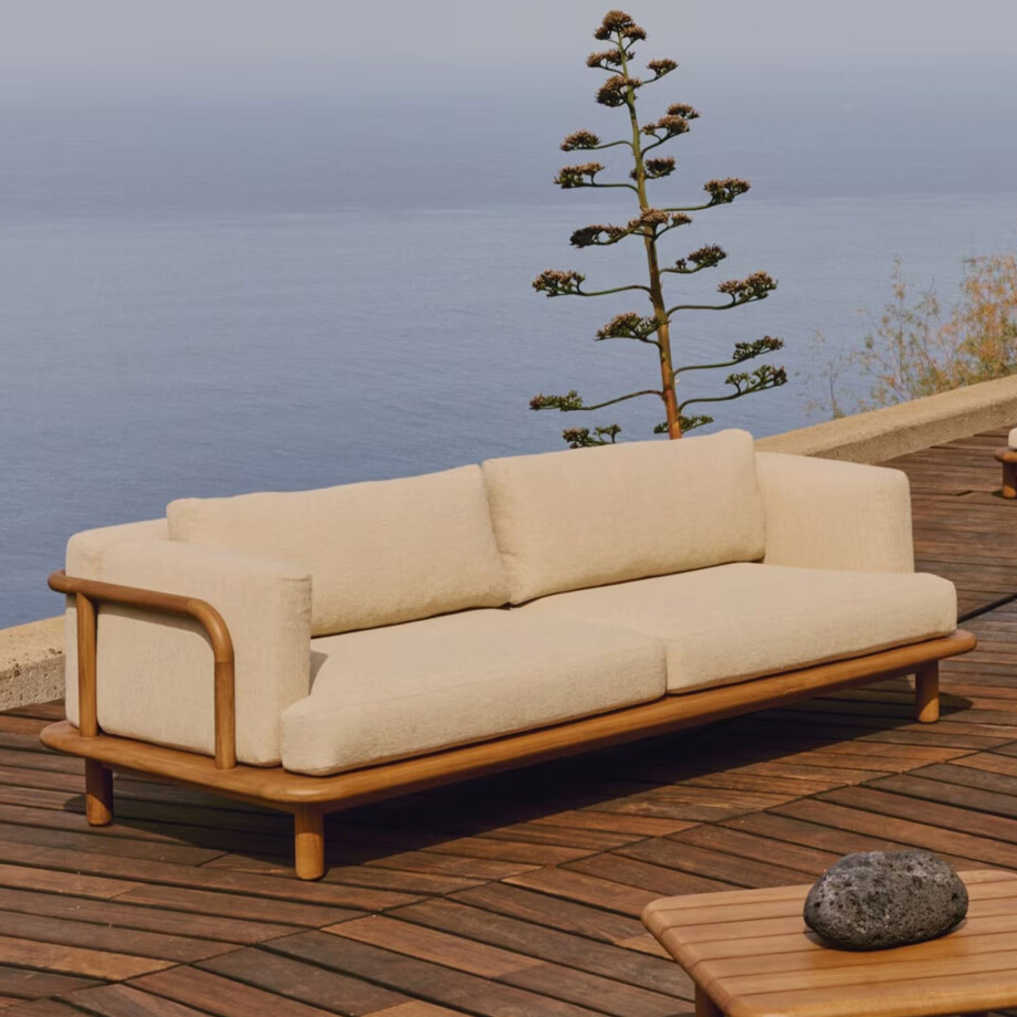 Kave Home 3-zits Bank 'Turqueta' Teakhout Kave Home 3-zits Bank 'Turqueta' Teakhout afbeelding 1