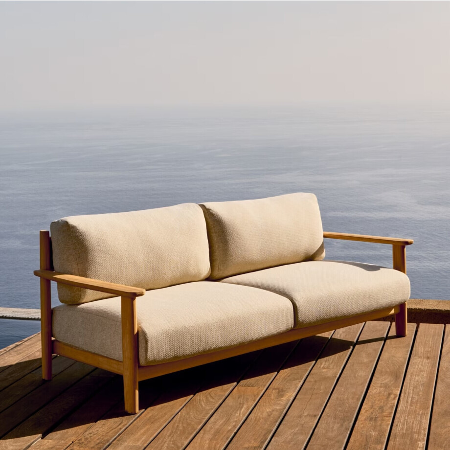 Kave Home 3-zits Bank 'Tirant' Teakhout afbeelding 1