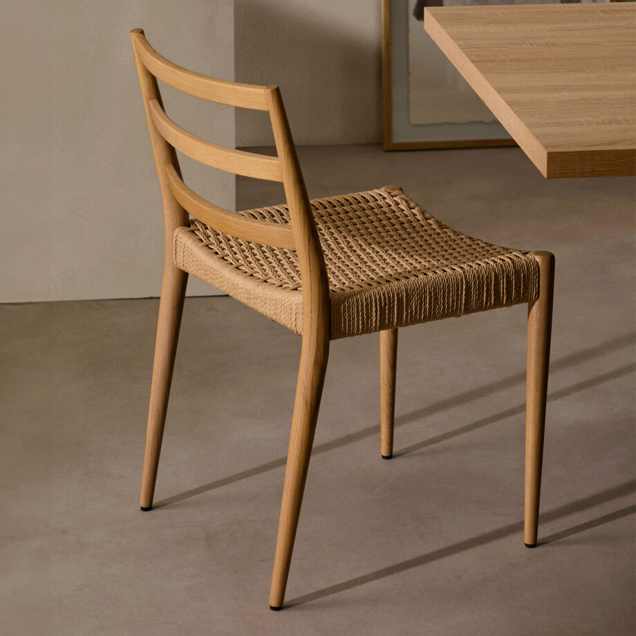 Kave Home Eetkamerstoel 'Analy' Eiken, kleur Naturel afbeelding 1