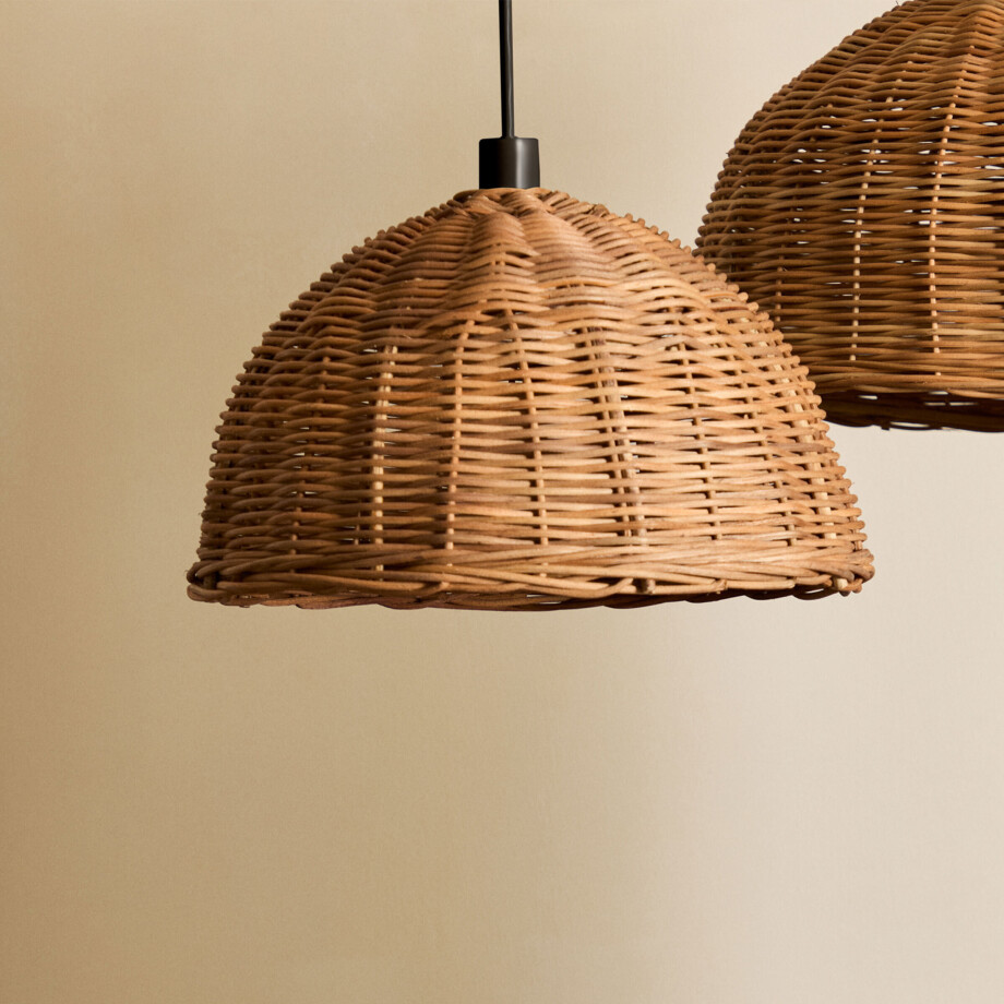 Kave Home Lampenkap 'Jornets' Rotan, Ø50cm Kave Home Lampenkap 'Jornets' Rotan, Ø50cm afbeelding 1