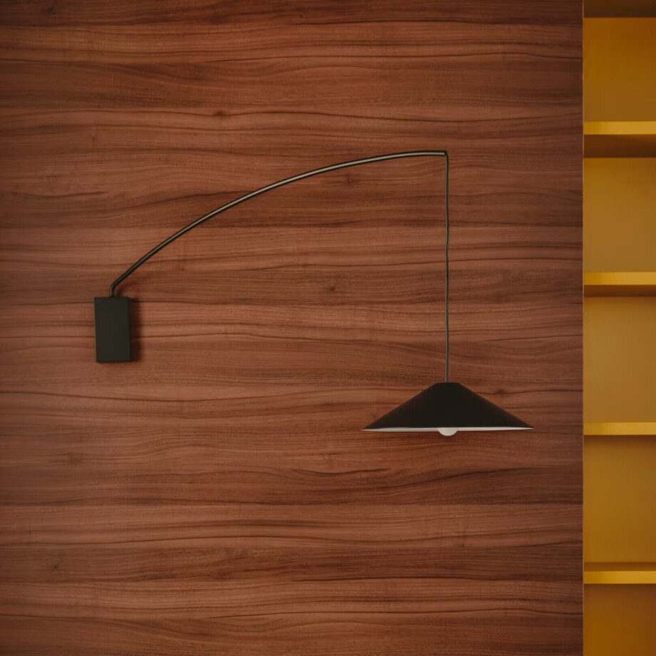 Kave Home Wandlamp 'Kally' kleur Zwart afbeelding 1