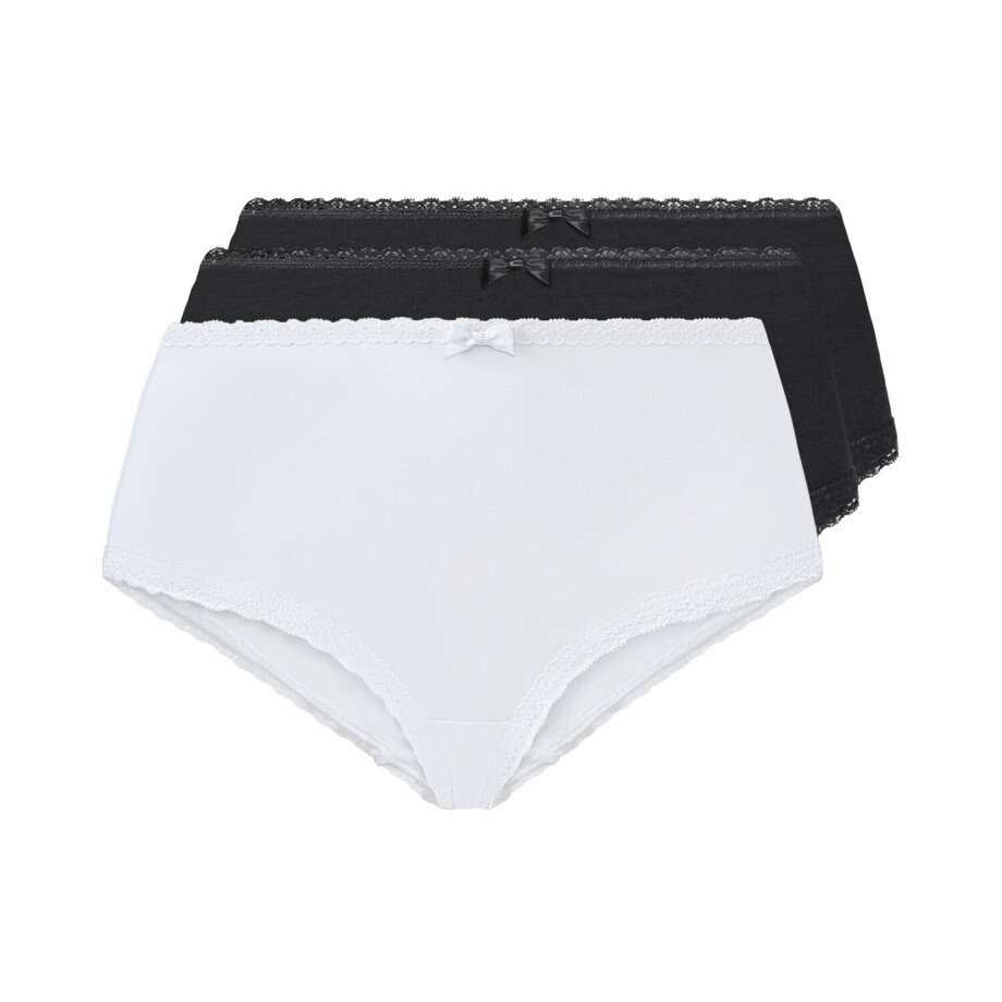 esmara 3 dames hipsters (XL (48/50), Zwart/wit) esmara 3 dames hipsters (XL (48/50), Zwart/wit) afbeelding 1