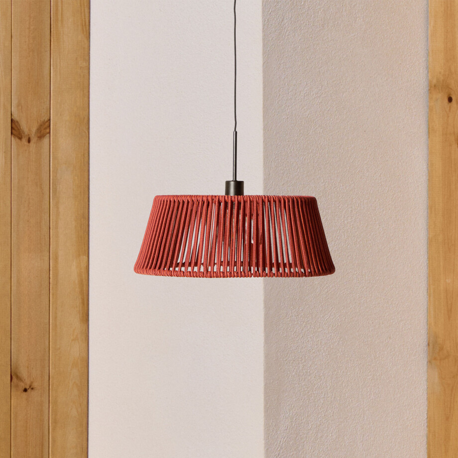 Kave Home Lampenkap 'Aldet' Geweven touw, 46cm, kleur Terracotta afbeelding 1