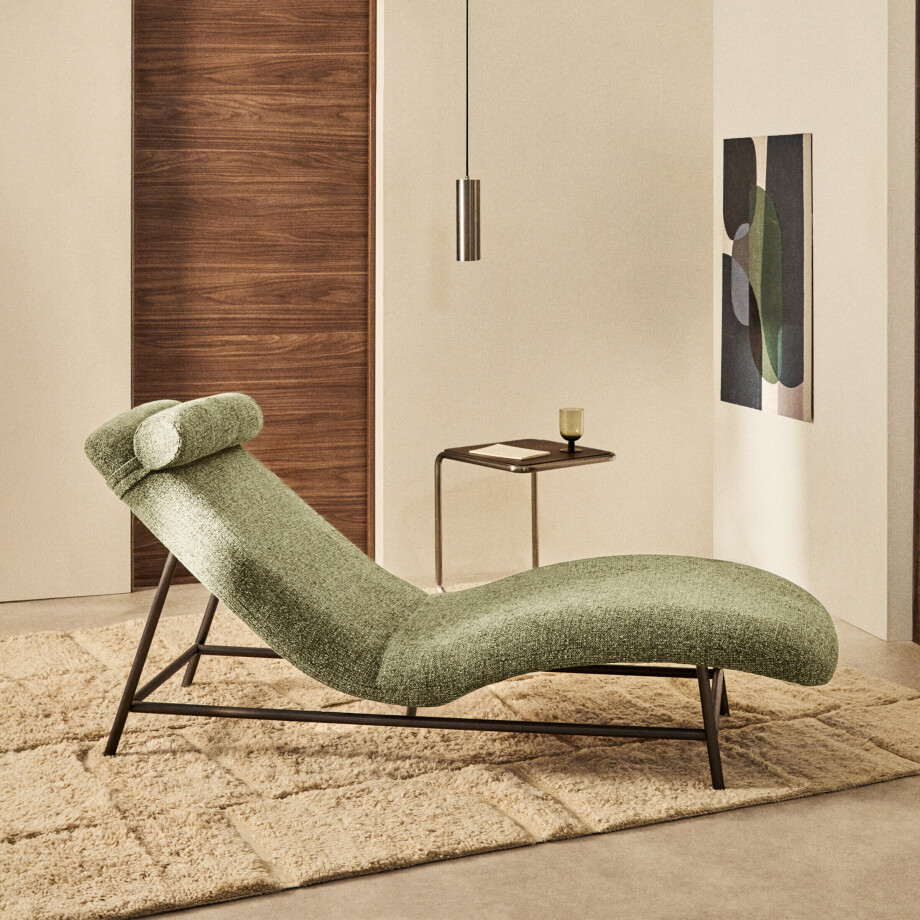 Kave Home Relaxfauteuil 'Osla' Chenille, kleur Groen afbeelding 1