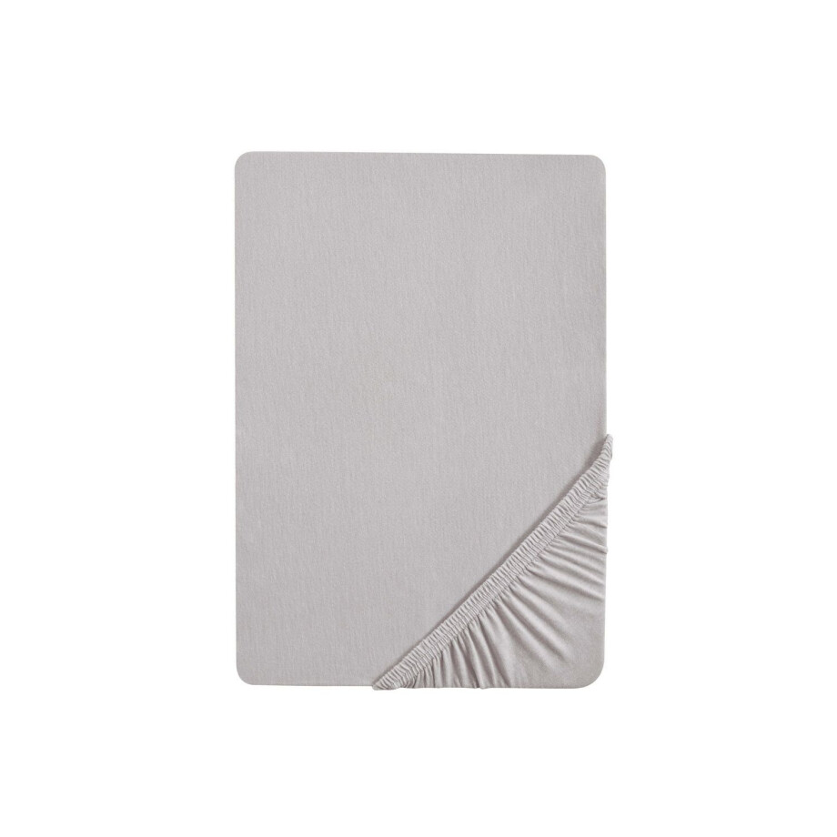 Biberna Jersey hoeslaken (Grijs, 180-200 x 200 cm) Biberna Jersey hoeslaken (Grijs, 180-200 x 200 cm) afbeelding 1