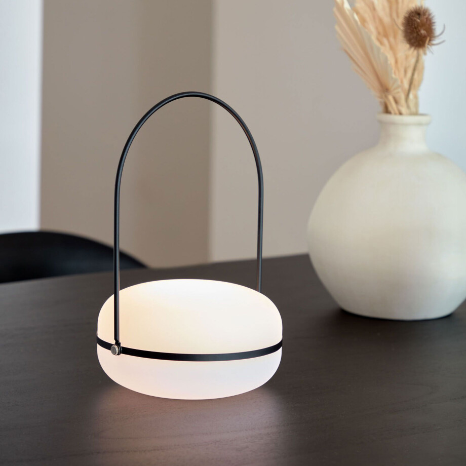 Kave Home Tafellamp 'Tea' kleur Zwart afbeelding 1