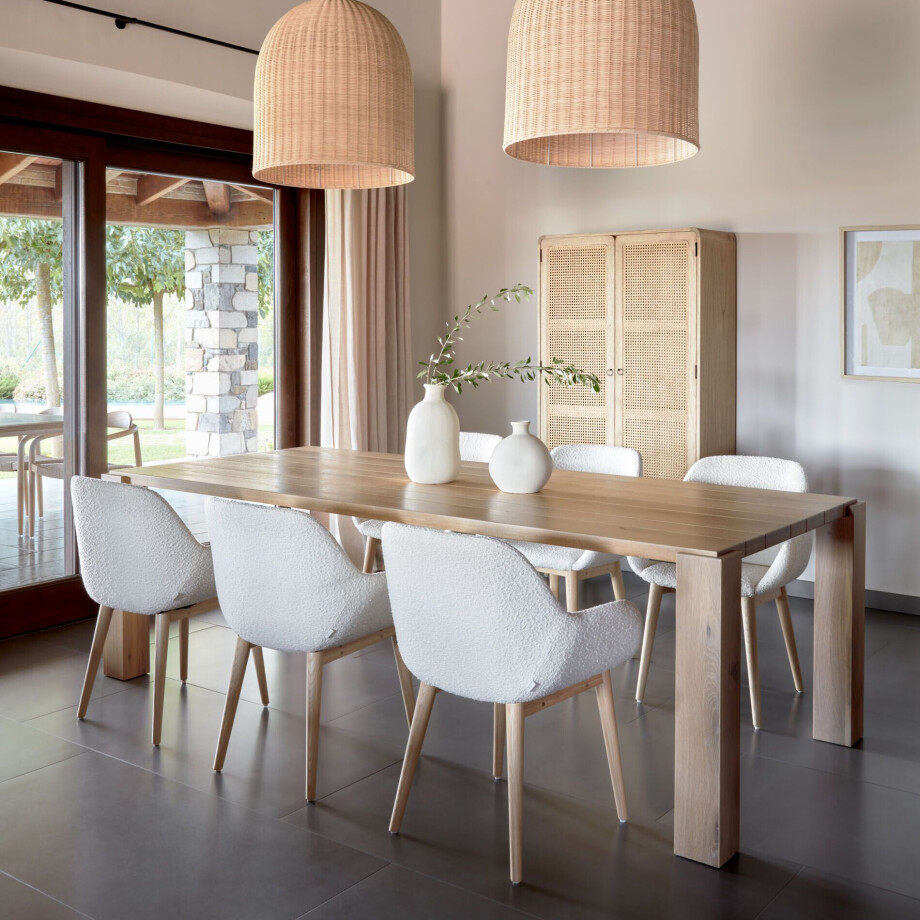 Kave Home Eettafel 'Deyanira' Eiken, 200 x 100cm afbeelding 