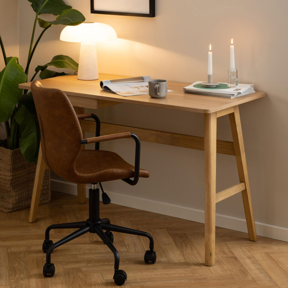 Bendt Bureau 'Bashar' Eiken, 120 x 60cm Bendt Bureau 'Bashar' Eiken, 120 x 60cm afbeelding 1