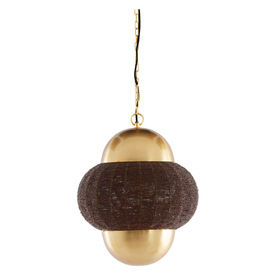 Light & Living Hanglamp 'Cetara' Kralen, 33cm, kleur Donkerbruin/Brons afbeelding 1