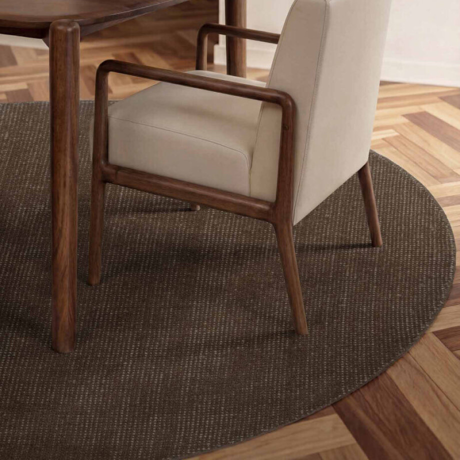 Vloerkleed Croom Rond - Bruin Xcm - Wol - Dekbed-Discounter.nl Vloerkleed Croom Rond - Bruin Xcm - Wol - Dekbed-Discounter.nl afbeelding