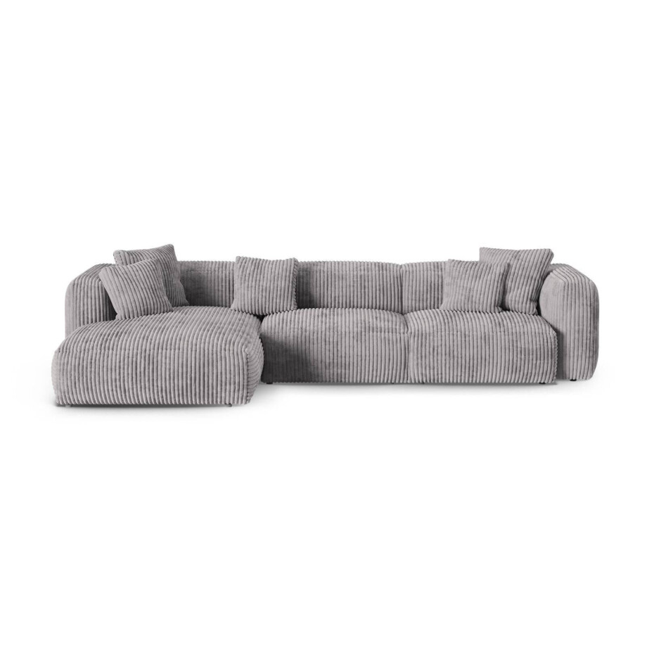 Modulaire hoekbank Martina links ribstof | Micadoni Home afbeelding 1