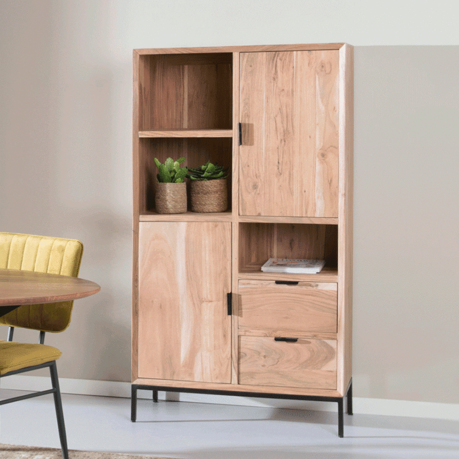 Opbergkast 'Oslo' Acaciahout, 155 x 86cm afbeelding 