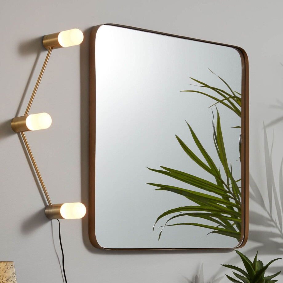 Kave Home Spiegel 'Marco' 60 x 60cm, kleur goud Kave Home Spiegel 'Marco' 60 x 60cm, kleur goud afbeelding