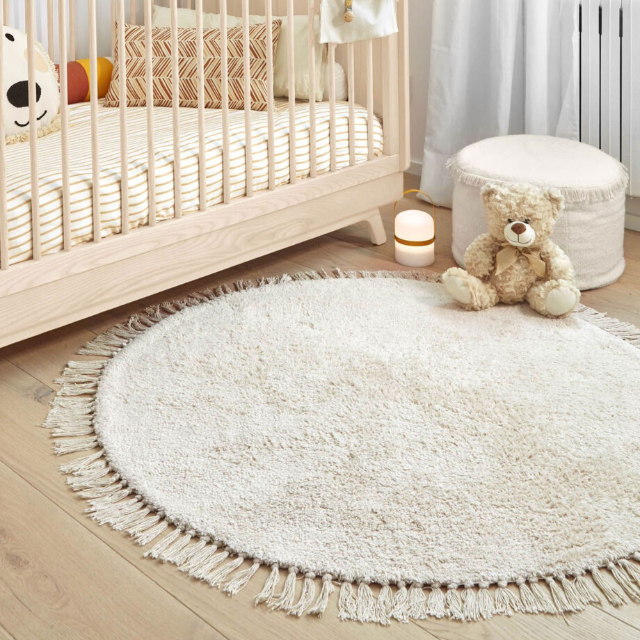 Kave Home Vloerkleed 'Orwen' 100cm, kleur Beige afbeelding 1
