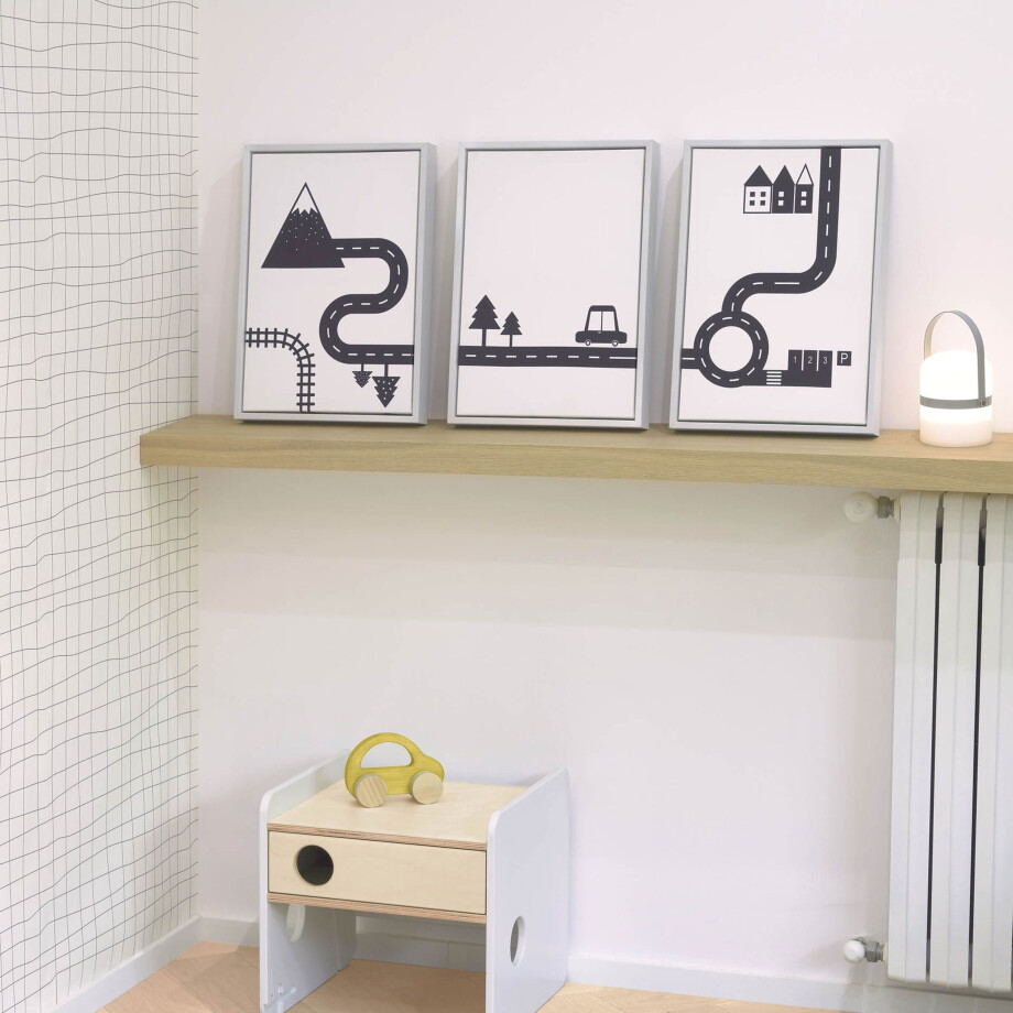 Kave Home Schilderij 'Nikki' Set van 3 stuks Kave Home Schilderij 'Nikki' Set van 3 stuks afbeelding 1