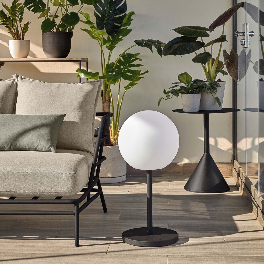 Kave Home Outdoor Tafellamp 'Dinesh' LED, met poot, kleur Zwart afbeelding 1