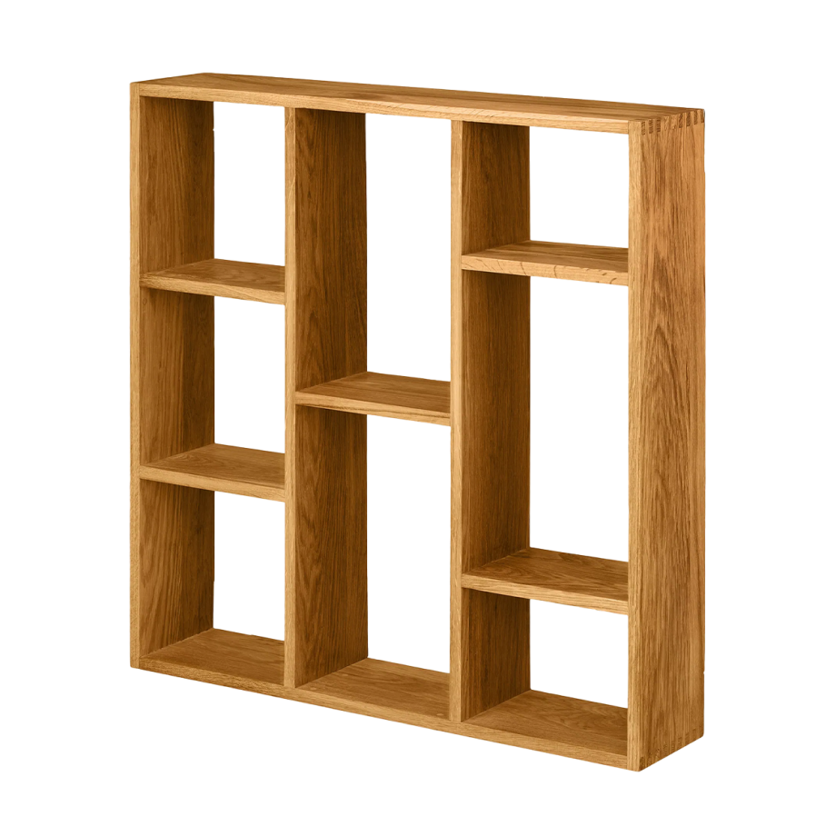 Abigail eikenhouten vierkante wandplank naturel - 70 x 70 xm Abigail eikenhouten vierkante wandplank naturel - 70 x 70 xm afbeelding 1