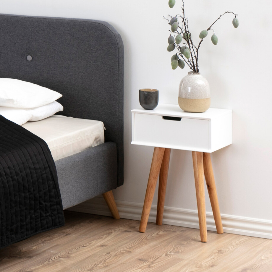 Bendt Nachtkastje 'Isaac' kleur wit Bendt Nachtkastje 'Isaac' kleur wit afbeelding 1